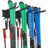 Raxgo Ski Rack for Garage Wall Mount, 4 Pair Ski Storage Wall Rack RAXWMSBR
